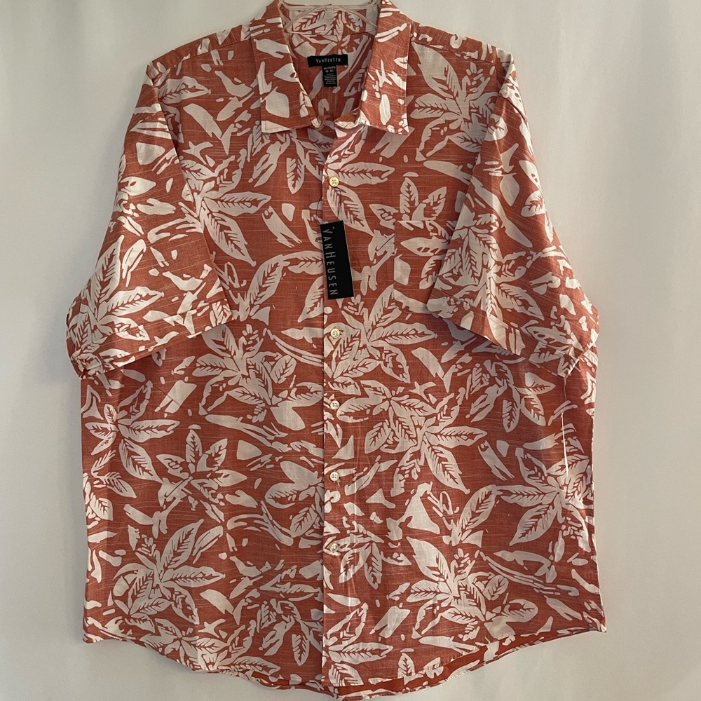 Van Heusen - Men’s Tropical Button Down Shirt - NWT
